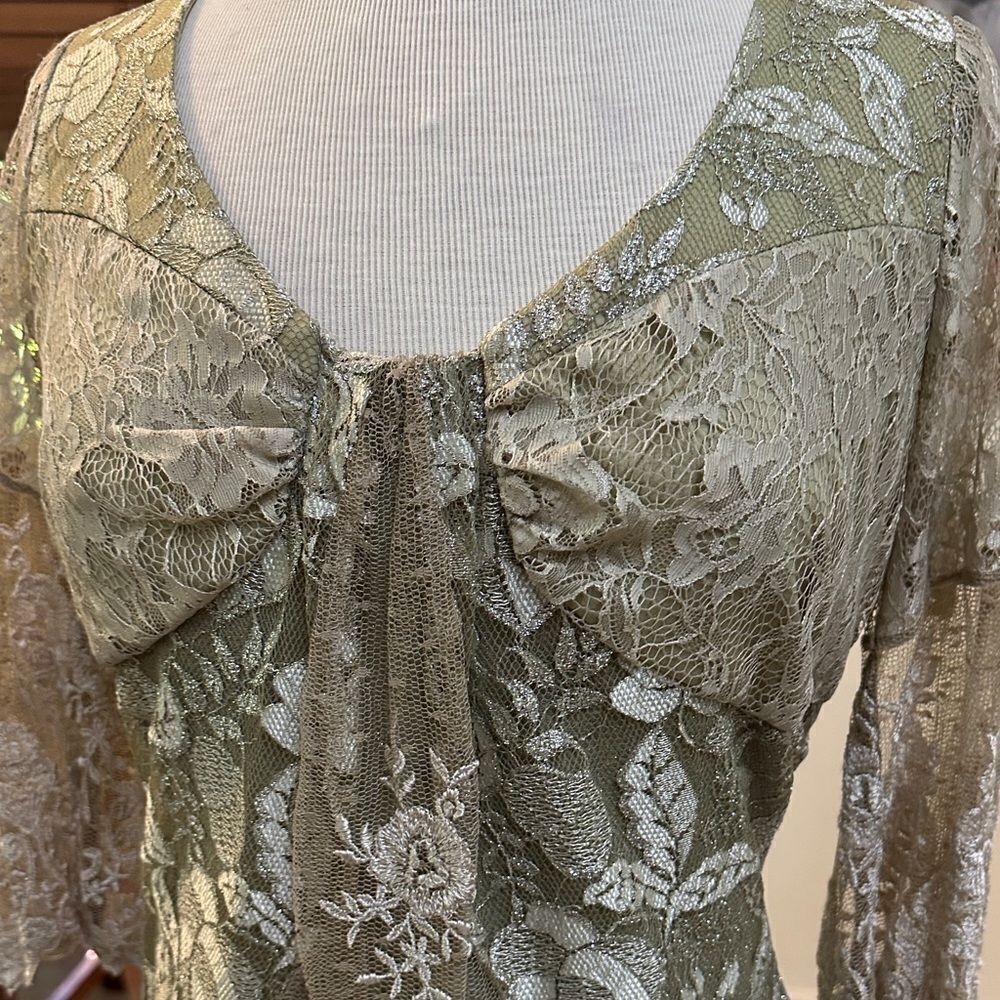 Spencer Alexis Collection Elegant Lace Overlay Dress Size 8 - Picture 4 of 15